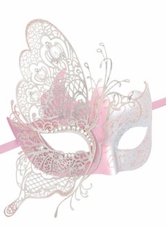 Excefore Masquerade Mask for Women, Mysterious Venetian Butterfly Lady  Party Evening Prom Ball Costumes Accessory, Pink  - Image 4