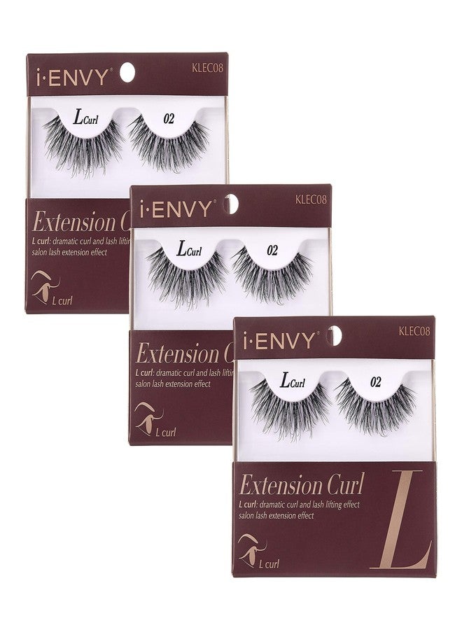 i.Envy i-Envy 3 Pairs False Eyelashes L Curl Natural Lashes Salon Lash Extension Effect - Image 1