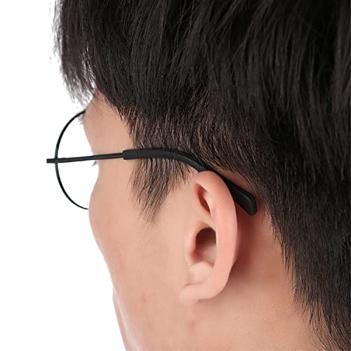KECHIO 5 Pairs Anti-Slip Silicone Eyeglass End Tips Ear Sock Pieces Tube Eyewear Comfort Replacement Tips for Flat Thin Metal Eyeglass Legs Black - Image 3