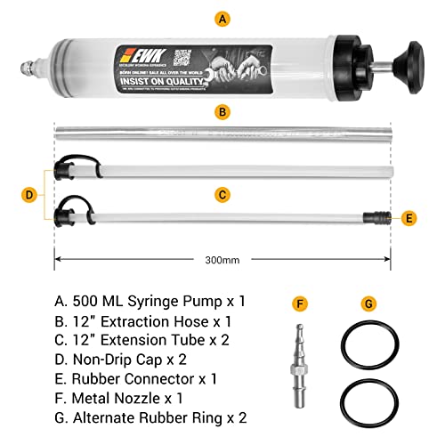EWK مستخرج سوائل السيارات EWK 500cc مع خرطوم لاستخراج زيت السيارات - Image 2