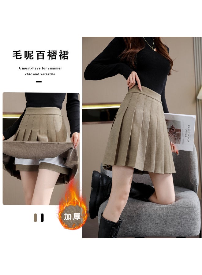 Jeanswest Autumn Fashion Hit High-Waisted Slimming A-Line Pleated Skirt With Lining, Sweet Academic Style Mini Skirt - Image 2