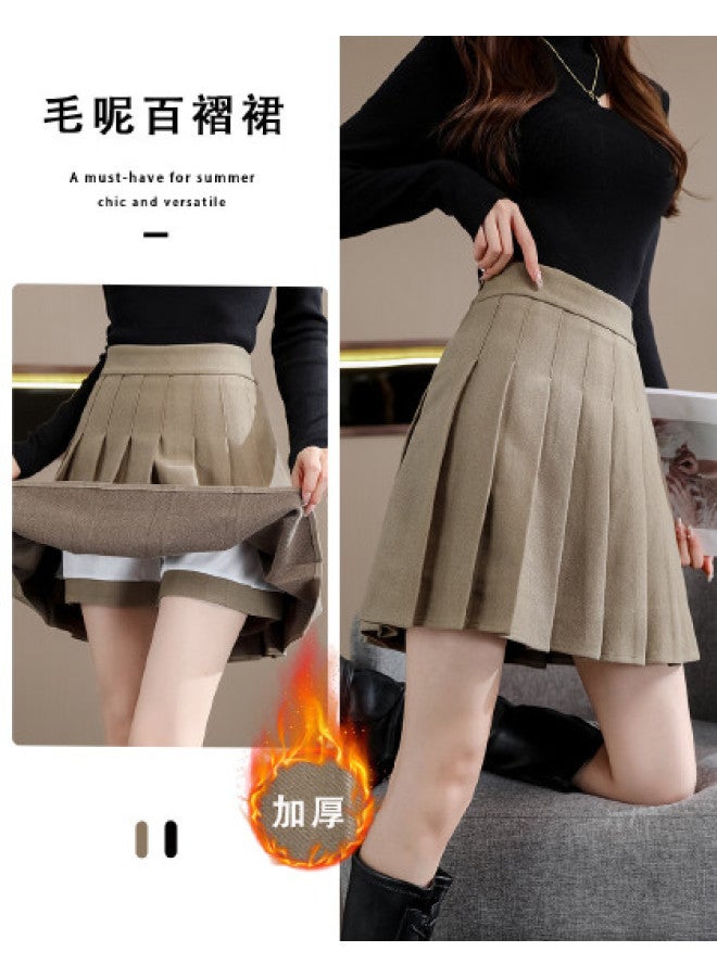 Jeanswest Autumn Fashion Hit High-Waisted Slimming A-Line Pleated Skirt With Lining, Sweet Academic Style Mini Skirt - Image 1