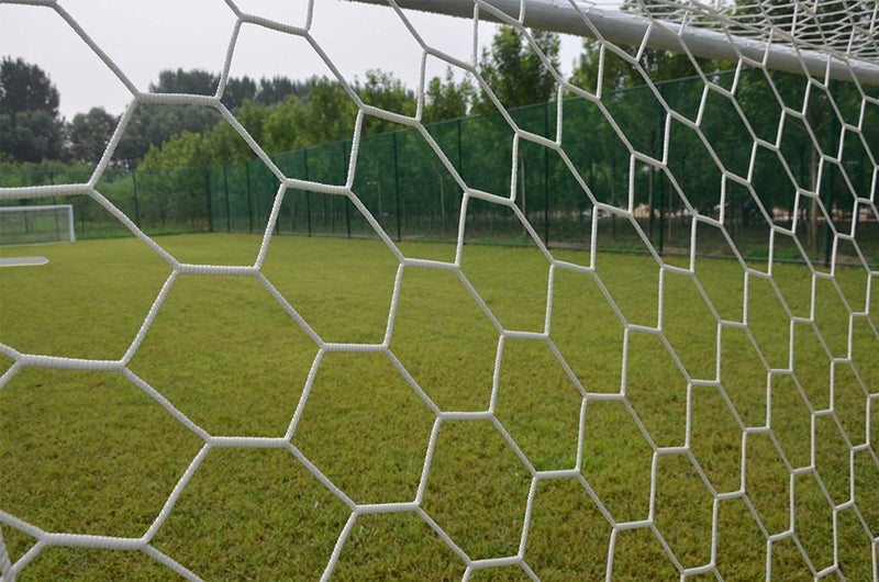 Aoneky Polyester Soccer Goal Net - 10 x 6.5 Ft - 4 mm Cord - Replacement Full Size Football Post Net- Heavy Duty Soccer Netting - NOT Include Posts - Image 3