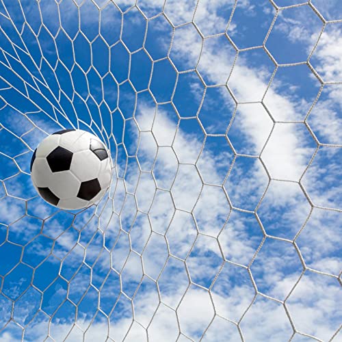 Aoneky Polyester Soccer Goal Net - 10 x 6.5 Ft - 4 mm Cord - Replacement Full Size Football Post Net- Heavy Duty Soccer Netting - NOT Include Posts - Image 4