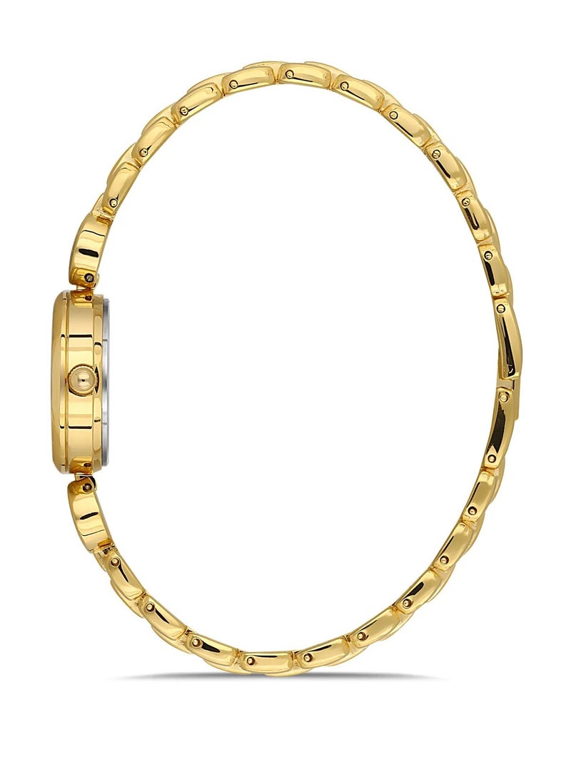 OMAX Omax Women's Full Gold Luxury Wrist Watch, Watches for Women, Stainless Watches, Steel Band, Black Round Dial, Waterproof Watch, 1 Year Warranty  - Image 2