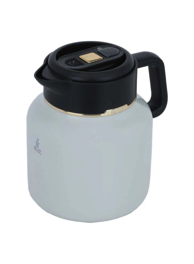 Everest thermos, 1.5 liters, digital screen, steel inner case, steel outer case - light gray - Image 3