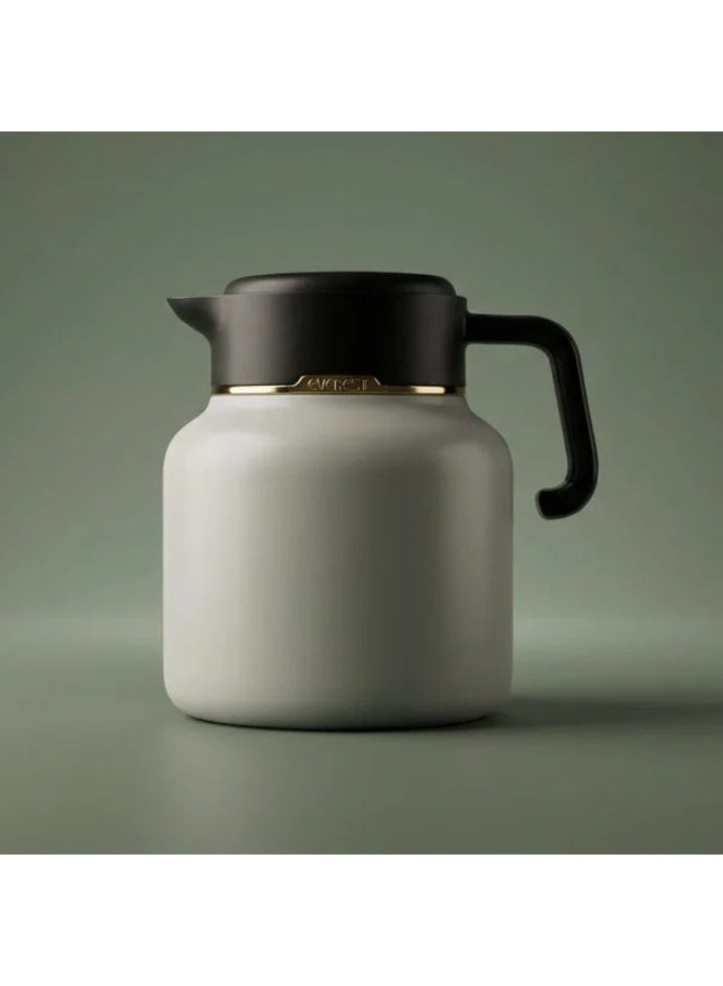 Everest thermos, 1.5 liters, digital screen, steel inner case, steel outer case - light gray - Image 1