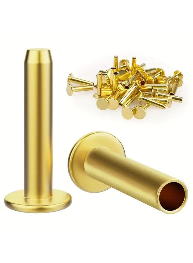 7 Sets Copper Rivets For DIY Knife Handles Golden Finish Durable Metal Hardware - Image 3