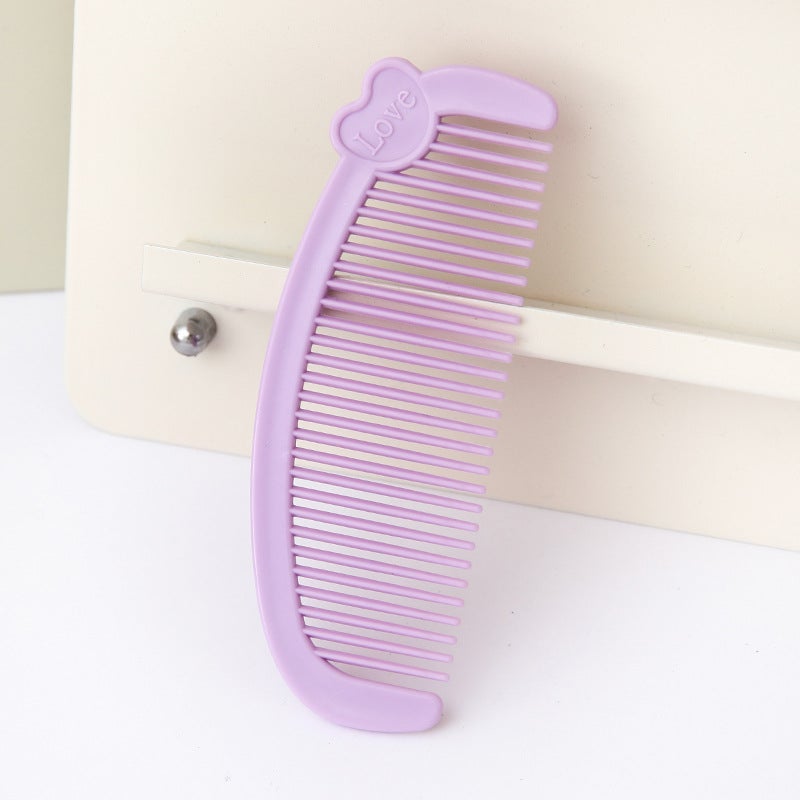 Generic Cartoon Heart Mini Comb Cute Portable Styling Purple (bulk) 