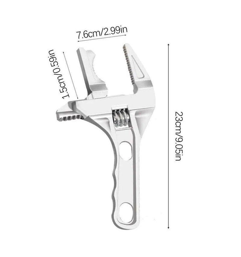 CRULAC Adjustable Wrench Monkey Wrench Adjustable Spanner Plumbing Tool For Home And Professional Use Size 9 - Image 4