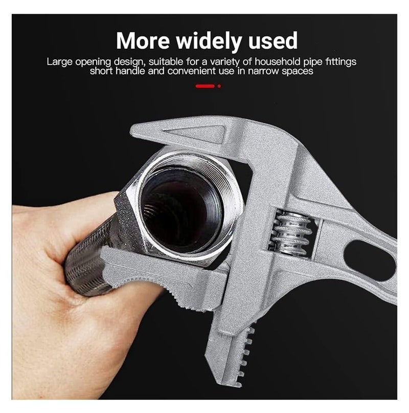 CRULAC Adjustable Wrench Monkey Wrench Adjustable Spanner Plumbing Tool For Home And Professional Use Size 9 - Image 2