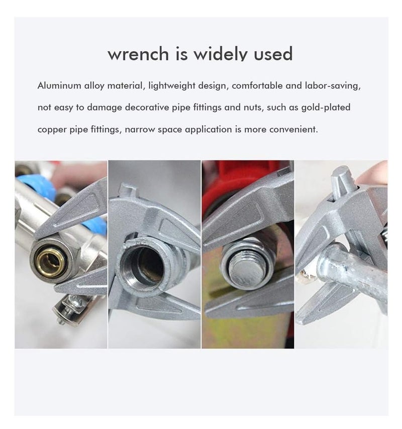 CRULAC Adjustable Wrench Monkey Wrench Adjustable Spanner Plumbing Tool For Home And Professional Use Size 9 - Image 3