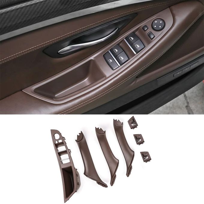 CHUANGHUI Car Door Handle Cover for BMW 5 Series F10 20112016 Interior Door Handles Replace Trim Cover 520i 528i 530i 535d 535i 550i Mocha Brown