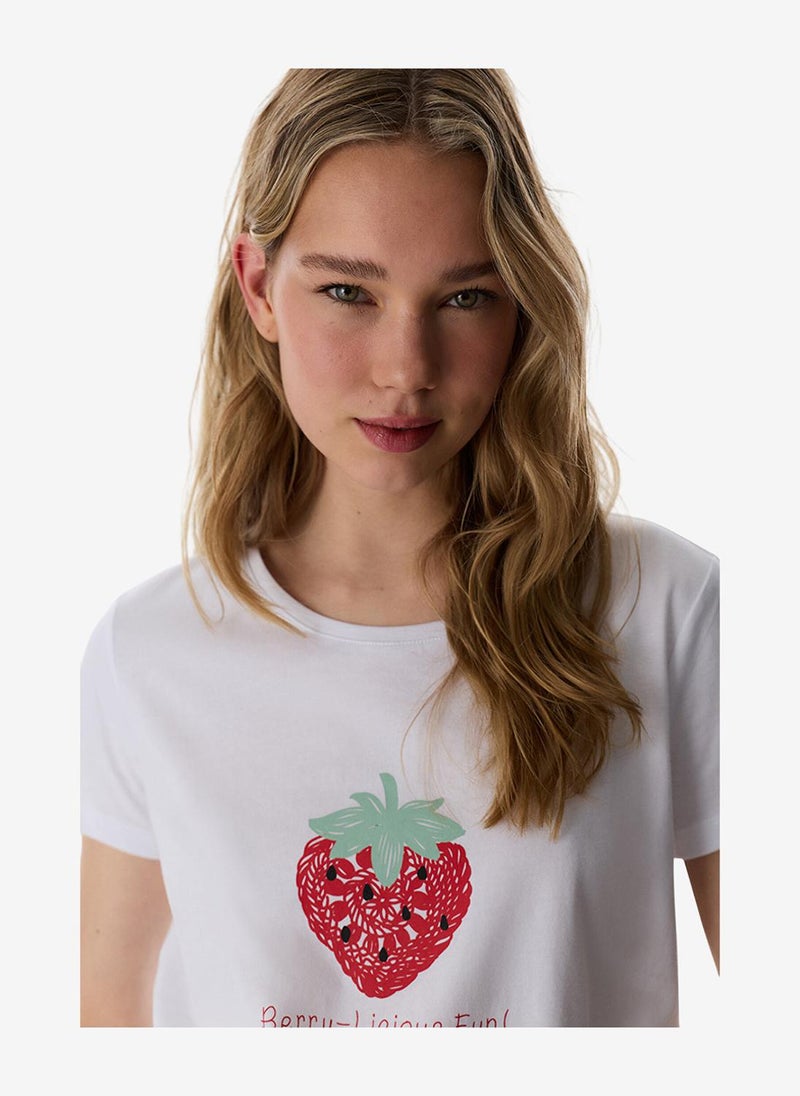 Penti Women's White Short Sleeve Cotton Pyjama Set with Shorts - Image 3