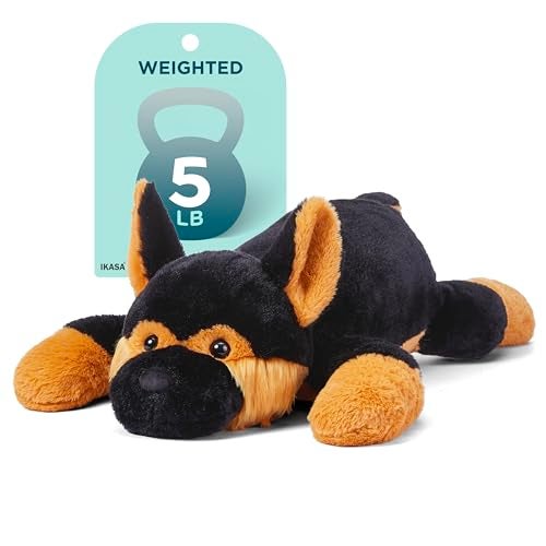IKASA 5lbs Weighted Stuffed Animal German Shepherd Dog26 inches Plush Toy Giant Large Big Jumbo Soft PuppyHuge Size Cute PlushieGift for Kids - Image 1
