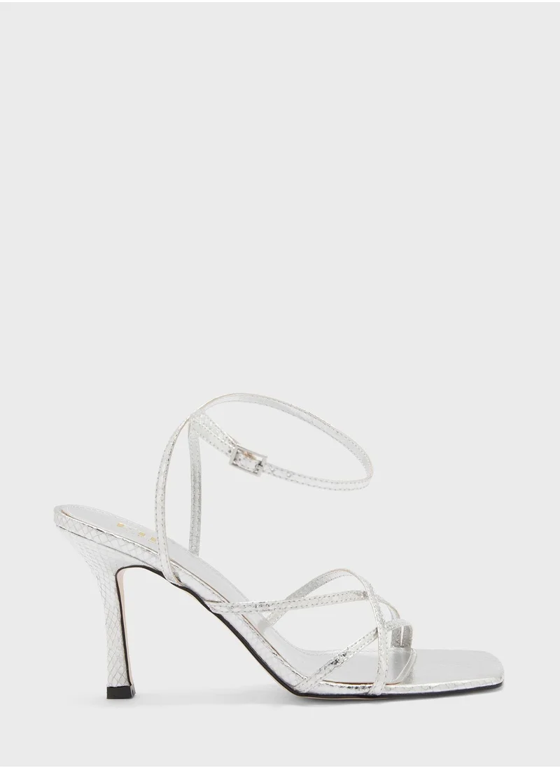 ELLA Front Cross Multi Strap Heeled Sandal