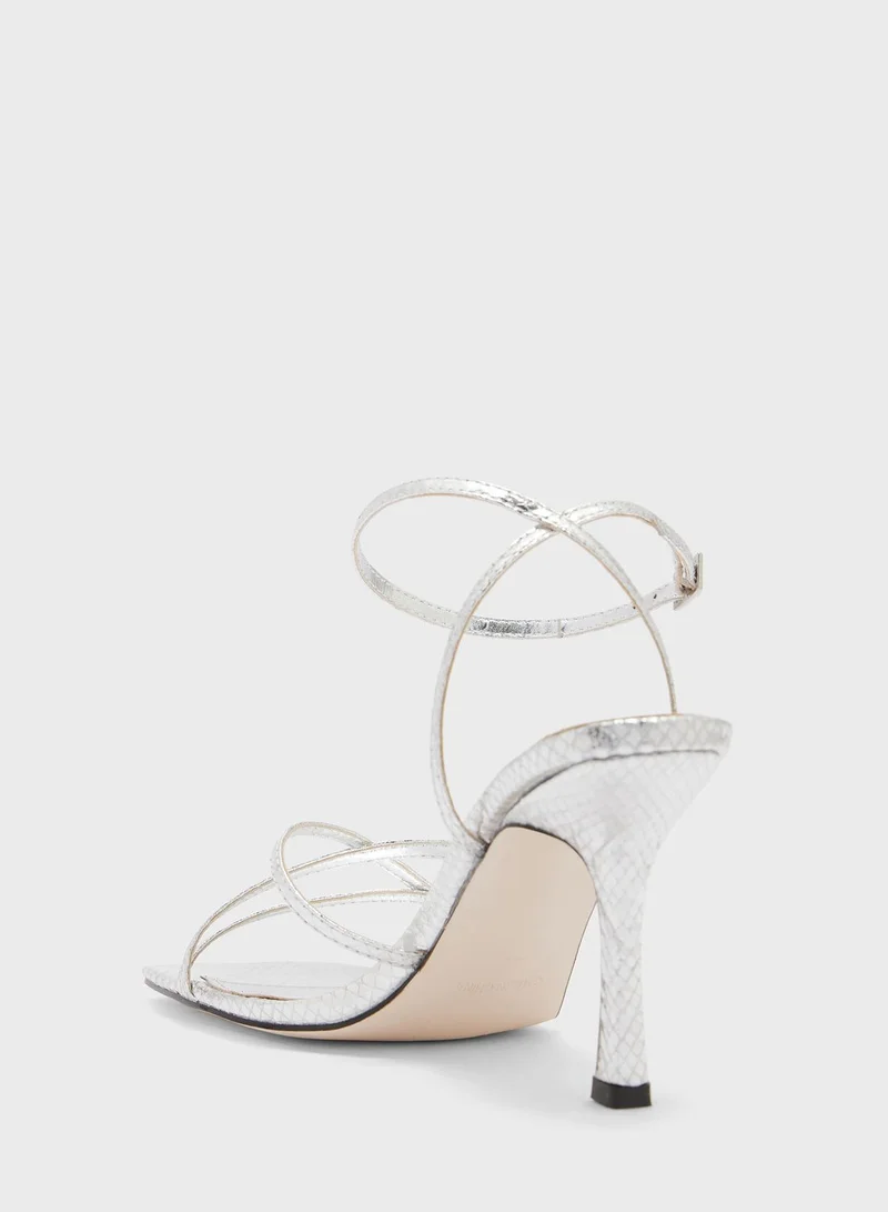 ELLA Front Cross Multi Strap Heeled Sandal