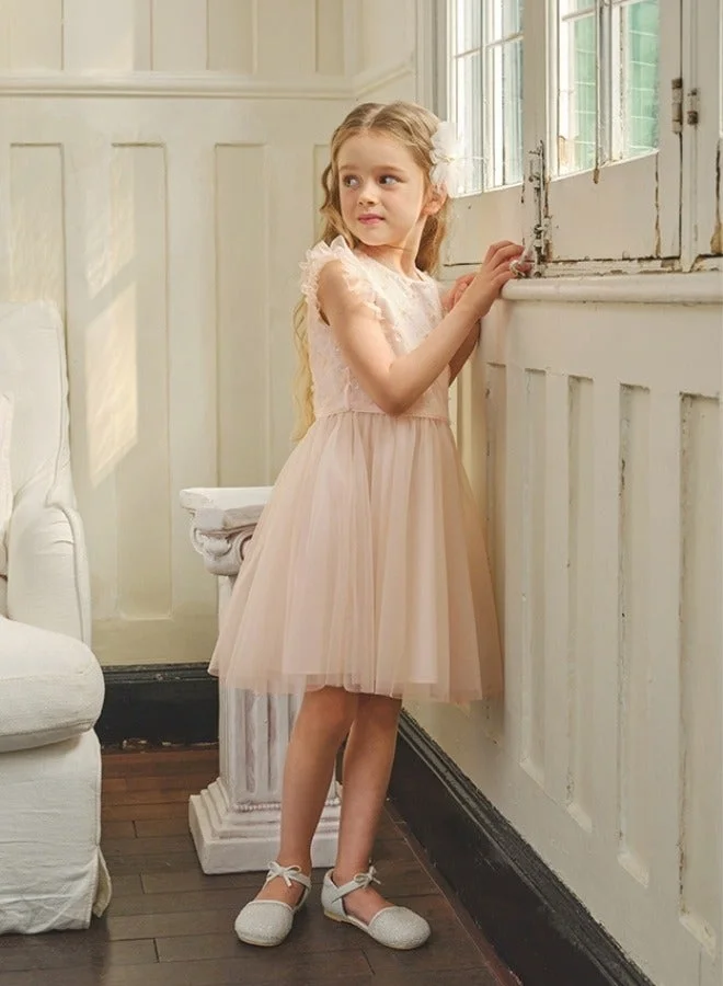 Dave & Bella Pink Flowers Dress (4y-12y)