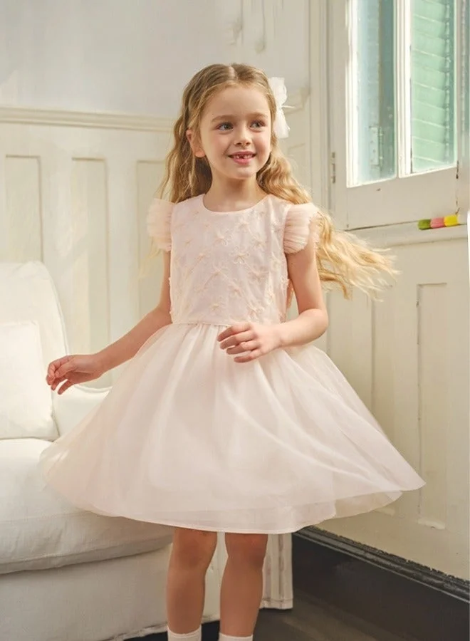 Dave & Bella Pink Flowers Dress (4y-12y)
