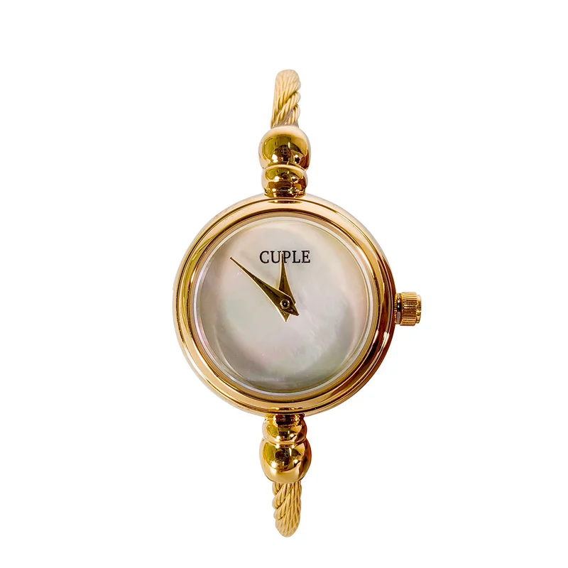 Cuple Womens Gold Dial Analog Bracelet Wrist Watch