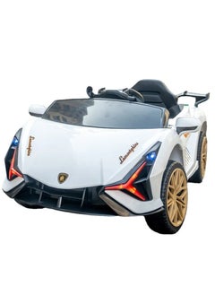 Generic Electric car toy for children designed with the design of famous racing cars, multi-colored (white)  - Image 1