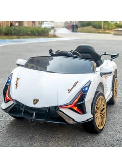 Generic Electric car toy for children designed with the design of famous racing cars, multi-colored (white)  - Image 3