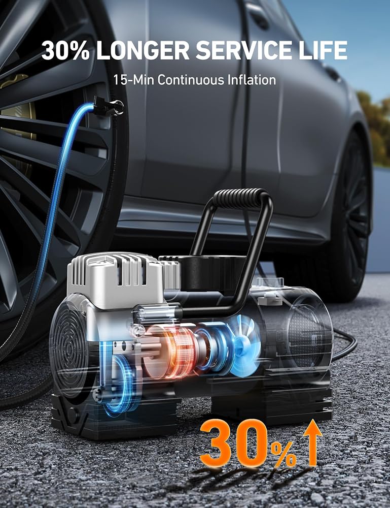 AstroAI Tire Inflator Portable Air Compressor 150PSI for Car 12V DC - Image 4