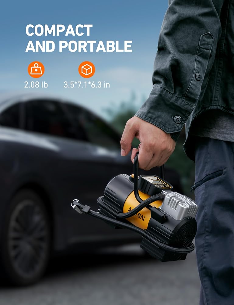 AstroAI Tire Inflator Portable Air Compressor 150PSI for Car 12V DC - Image 5