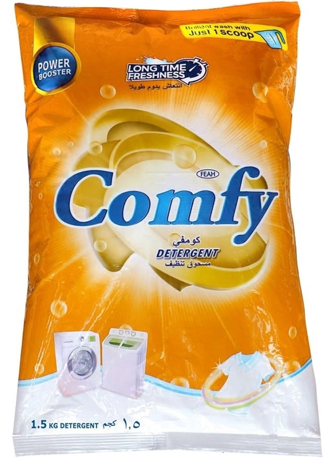 Comfy مسحوق غسيل فياه كومفي 1.5 كجم | إزالة بقع قوية | تركيبة مبيضة | انتعاش يدوم طويلاً - Image 1