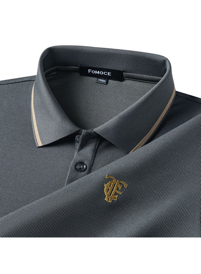 Fomoce men's Casual Fashion Polo Shirt For Autumn - Versatile Staple - Image 3