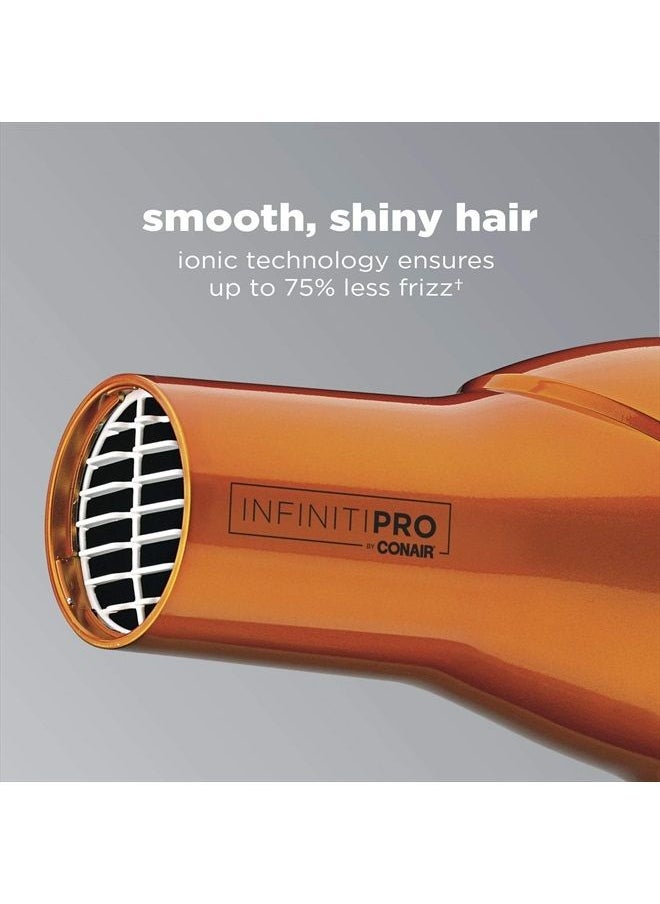 CONAIR - INFINITIPRO BY CONAIR Hair Dryer, 1875W Salon Performance AC Motor Hair Dryer, Conair Blow Dryer, Orange - Image 1