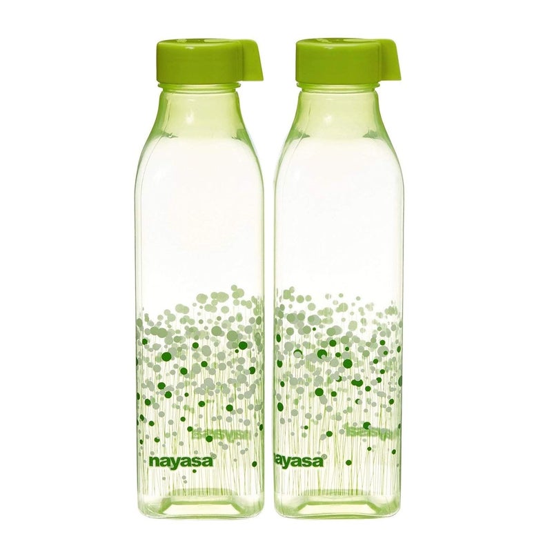 Nayasa PET Water Bottle 1300 ml Set of 2 Green - Image 1