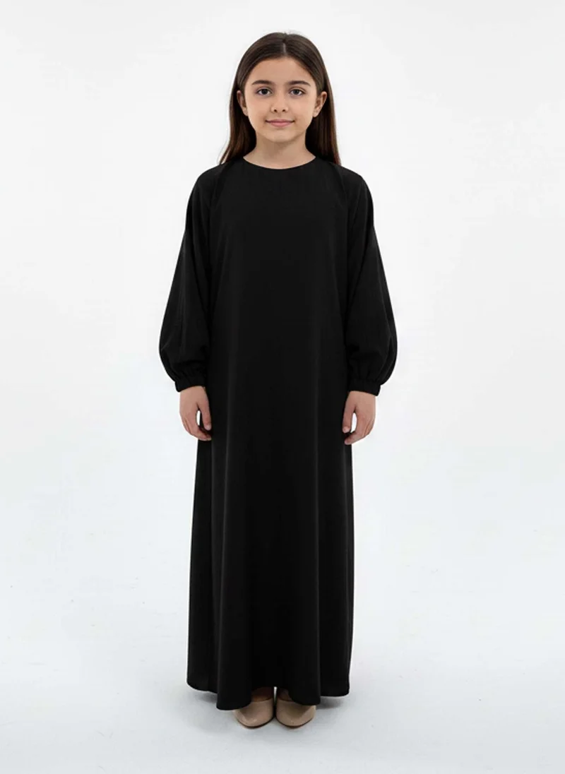 MSquare Fashion Kids Harir Maqsood Prayer Abaya I Black