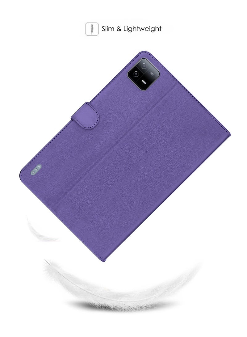 Wtech PU Leather Magnetic Closure Flip Case Cover For Xiaomi Pad 6 / Pad 6 Pro 11 Inch 2023 Purple - Image 2