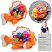 Tipmant Cute Electric Fish Toy Electronic Goldfish Animal Vehicle Car Auto Driving Transparent Gears Music Luminous Lights Baby Toddler Kids Birthday Gifts - Image 4