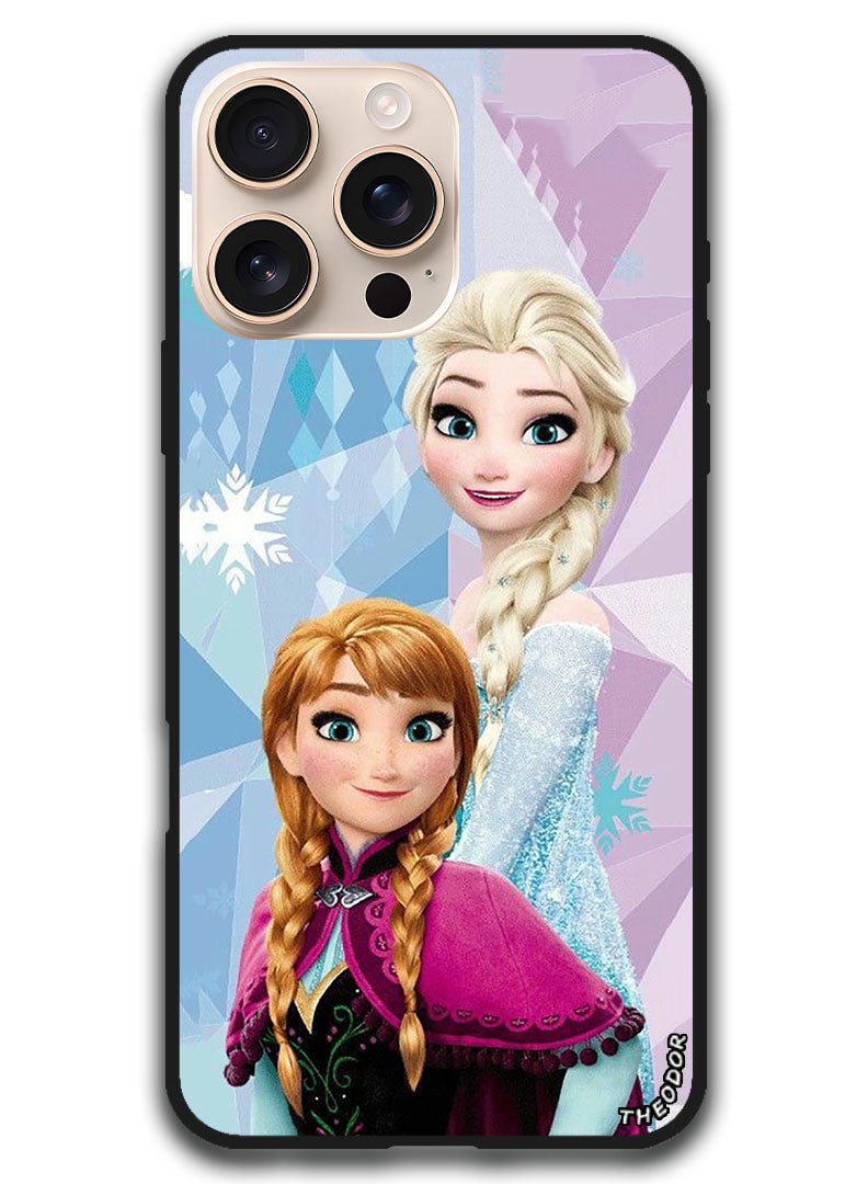 Theodor Protective Case Anti Scratch Shock Proof Bumper Cover For iPhone 16 Pro Max (6.9)-inch Anna Elsa 3 - Image 1