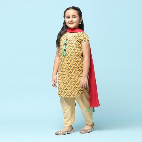 Biba بيبا جيرلز برينتد ستريت كيد (KW2671_MUSTARD_7) - Image 2