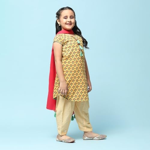 Biba بيبا جيرلز برينتد ستريت كيد (KW2671_MUSTARD_7) - Image 4