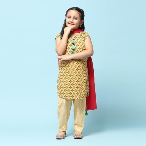 Biba بيبا جيرلز برينتد ستريت كيد (KW2671_MUSTARD_7) - Image 5