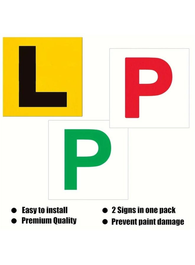 حزمة مزدوجة من الألواح المغناطيسية L و P لسائقي المتعلمين، عالية الوضوح، خالية من الضرر على الطلاء - Image 4