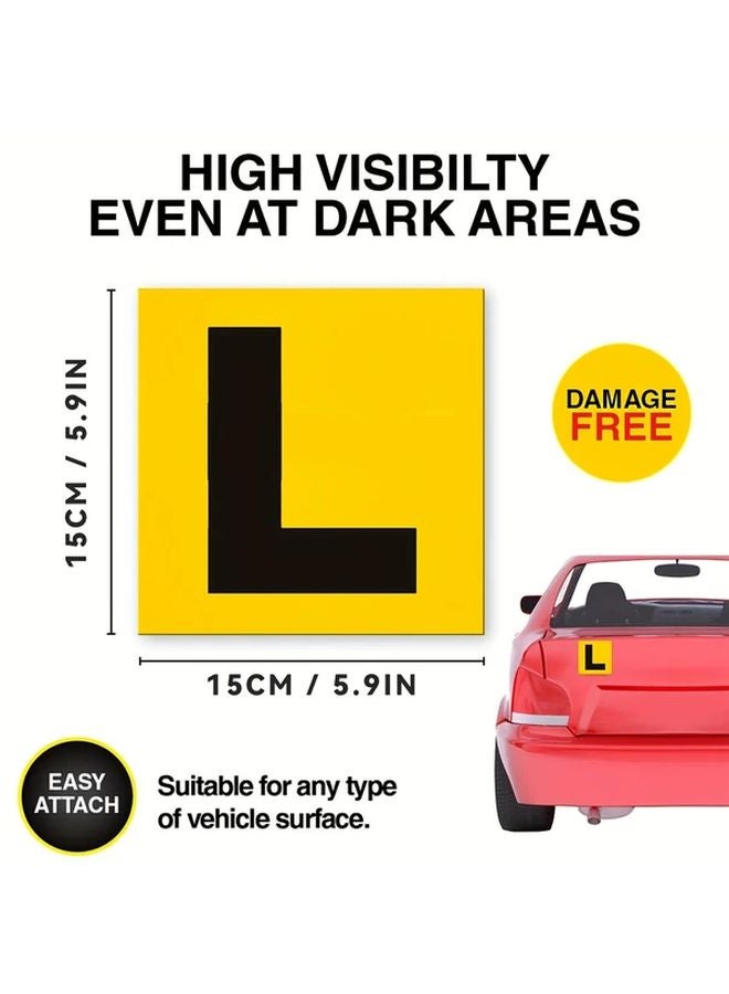 حزمة مزدوجة من الألواح المغناطيسية L و P لسائقي المتعلمين، عالية الوضوح، خالية من الضرر على الطلاء - Image 3