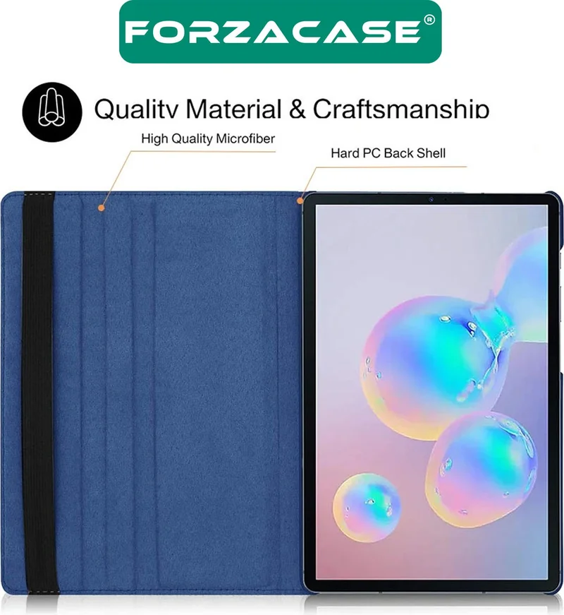 فورزاكاس Samsung Galaxy Tab S9 Fe Plus 12.4'' 360 Degree Rotating Stand Case Compatible with X610 - FC012