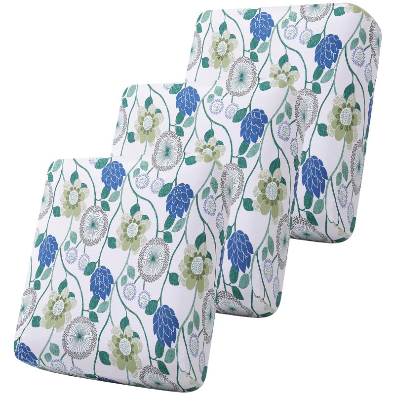 Smiry Printed Couch Cushion Covers Stretch Soft Couch Covers for Sofa Washable NonSlip Sofa Slipcover Furniture Protector for Indoor and Outdoor 3 Pack Light Green - Image 2