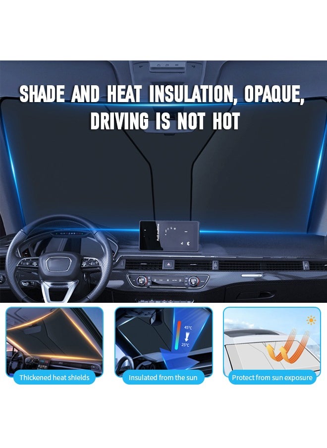 Car SunShades, Car Windshield Sunshade Sunscreen and Heat Insulation Foldable to Keep The Interior Cool, Large（142 * 80cm）