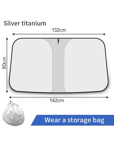 Car SunShades, Car Windshield Sunshade Sunscreen and Heat Insulation Foldable to Keep The Interior Cool, Large（142 * 80cm）