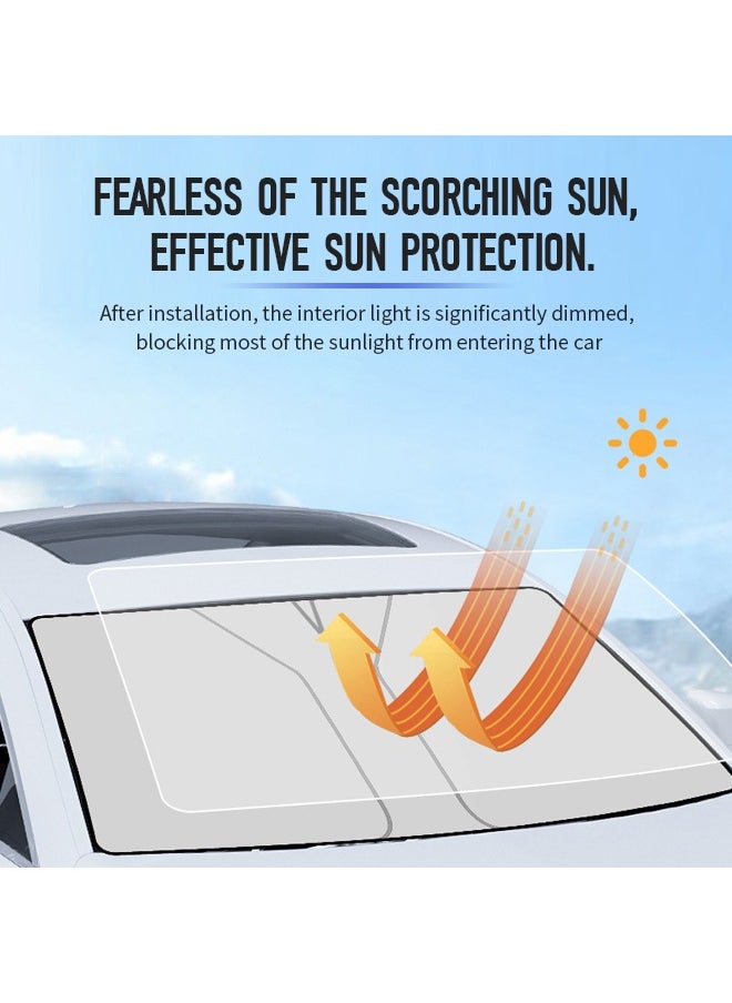 Car SunShades, Car Windshield Sunshade Sunscreen and Heat Insulation Foldable to Keep The Interior Cool, Large（142 * 80cm）