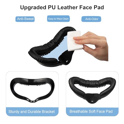 DTianSir VR Facial Interface for Oculus Quest 2,Removable Facial Interface Bracket,VR Accessories Set with Nose Pad,Foam Face Covers,Lens Cover - Image 5
