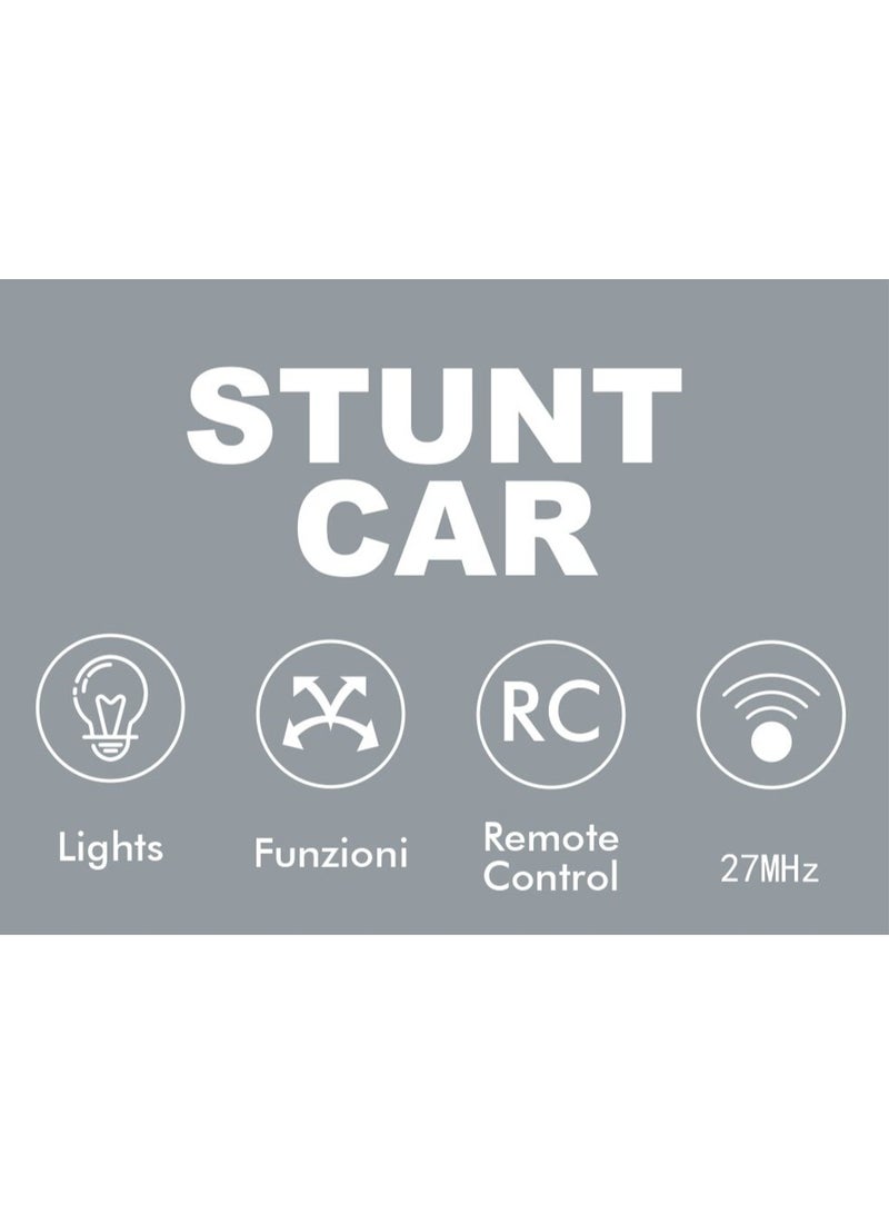 لحظة مرح لعبة سيارة بهلوانية بزاوية 360 تعمل بجهاز تحكم عن بعد مع اضواء LED - Image 3