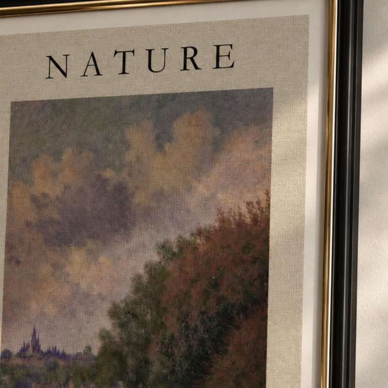 Pan Home Nature Scenic Linen Printed Framed Wall Art 45x65cm - Green - 191AIC9904910 - Image 2