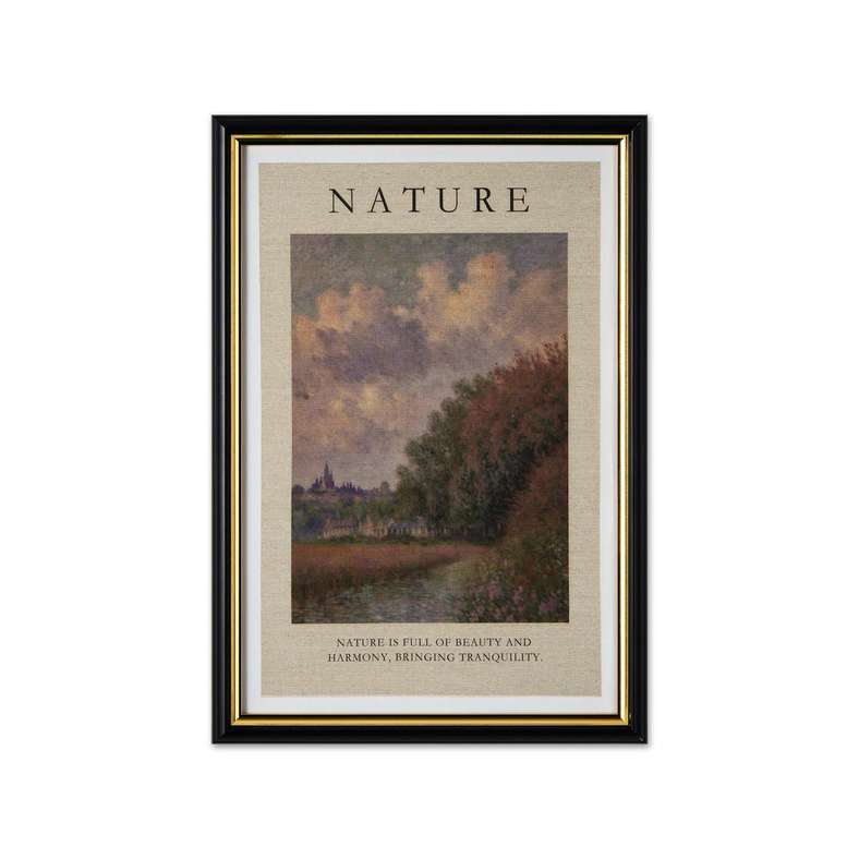 Pan Home Nature Scenic Linen Printed Framed Wall Art 45x65cm - Green - 191AIC9904910 - Image 3